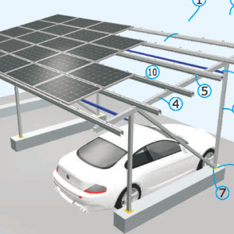 carport सौर बढ़ते प्रणाली